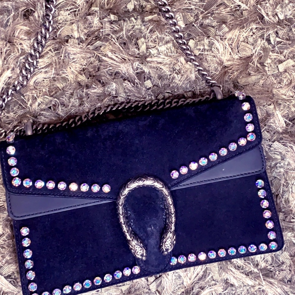 Gucci Dionysus With Crystals Outer Suede Lining In - Picture 1 of 8